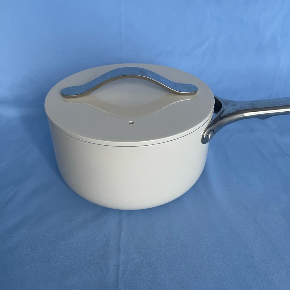 Caraway Cream 1.75qt Ceramic Saucepan